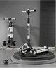 StarAndDaisy Scooter for Kids 3-12 Year 3 Wheel Skate Scooter with Pu Led Wheels, 4 Gear Hight Adjustment, Foldable Design to Easy Store,Black