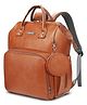 StarAndDaisy Diaper Bag for Mothers with Multi Compartments, Insulated Bottle Pockets, Waterproof, Ultra Vegan Leather, 30L capacity - Brown