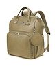 StarAndDaisy Diaper Bag for Mothers with Multi Compartments, Insulated Bottle Pockets, Waterproof, Ultra Vegan Leather, 30L capacity - Tan