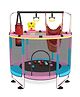 StarAndDaisy 1.4 Meter Kids Trampoline with Safety Enclosure Net,Indoor & Outdoor Trampoline for Kids, Mini Round Bounce Jumper, Pink