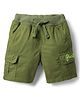 Babyhug Cotton Tussor Above Knee Length Solid Bermuda - Green