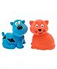 Giggles Squeaker Pals Squeeze Bath Toys Pack of 2 - Blue & Orange