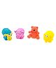 Giggles Animal Squeakers Squeeze Bath Toys Pack of 4 - Multicolor