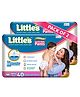 Little's New Born Baby Diaper Pants Style (NB) | Upto 5 kg | 80 Count - Pack of 2 | CottonSoft Baby Diapers with Leakage Guard, Wetness Indicator & 12 Hours Absorption