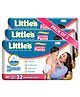 Little's Comfy Premium Baby Diaper Pants  Cotton Soft with Wetness Indicator Pack of 3 Medium - 96 Pieces