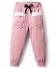 Mark & Mia Looper Knit Full Length Lounge Pant with Pocket & Knot Detailing - Pink