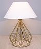 Homesake Modern Farmhouse Metal Golden Desk Table Lamp, Bedside Living Room , Diamond White