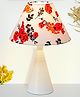 Homesake Bedside Table Lamp, Matt Black Metal Modern Lamp with Fabric Shade, Simple Side Lamp for Living Room,Bedroom,Home,Office Working, White Cone, Marigold Shade