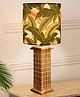 Homesake Rustic Beige Table Lamp New York Skyline with Fabric Shade, Table Light, Home Décor, Office, Gift, Leaf Drum