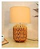 Homesake Seagrass Weave Table Lamp Coastal Cottage Bedside Desk Nightstand Lamp for Bedroom Living Room Office College Bookcase Natural Handmade Oval, Jute Drum