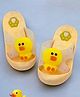 Yellow Bee Duck 3D Applique Detailed Sliders - Yellow