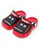 Svaar Dinosaur Face Patch Detailed Perforated Clogs - Red