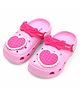 Svaar Heart 3D Jibbitz Applique Detailed Perforated Clogs - Pink