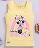 Biskid Cotton Disney Mickey & Friends Featuring Sleeveless Minnie Mouse Printed Top - Yellow