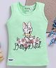 Biskid Cotton Disney Mickey & Friends Featuring Sleeveless Daisy Duck Printed Top - Light Green