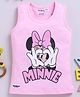 Biskid Cotton Disney Mickey & Friends Featuring Sleeveless Minnie Mouse Printed Top - Pink