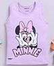 Biskid Cotton Disney Mickey & Friends Featuring Sleeveless Minnie Mouse Printed Top - Purple