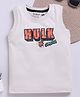 Biskid Cotton Marvel Featuring Sleeveless Hulk Back Printed Tee - Beige