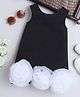 TINY MINY MEE Sleeveless Floral Applique Detailed Dress - Black