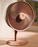 House Goods Flow Rechargeable Cordless Table Fan With Led Light & Remote Control, Mocha Mousse