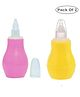 Baby Miniature Baby Nasal Nose Aspirator Suction Cleaning Tool Mucus Congestion Relief Teether Manual Nasal Aspirator-Pack of 2-Pink and Yellow Color