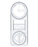 Baby Miniature Multifunctional Geometry Drawing Ruler for Creative Maths Learning Aids Drawing & Measurement (3306)
