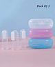 Baby Miniature Baby Goods Collection Box Spot Finger Toothbrush with Receiving Multifunctional-Pack of 3-Color May Vary