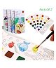 Baby Miniature Pocket Watercolor Painting Book with Brush for Kids - Colour may vary