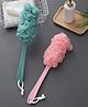 Baby Miniature Back Scrubber for Shower, Long Handle for Body Brush, Soft Nylon Mesh Sponge for Shower - Multicolor