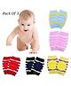 Baby Miniature Striped Baby Knee Pads Set of 3 Pairs-Multicolour