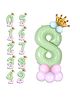 Decormantra 8 Eight 32 Inch Number Foil Balloon For 8th Birthday Decoration Kit Items -Pack of 14-GREEN