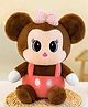 Little Hunk Cute Plush Doll with Big Bow for Kids | Soft Stuffed Toy for Girls | Cartoon Character Doll for Toddlers & Babies (Brown & Pink) 30 cm