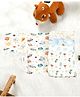 SOVANA 4 Layer Muslin Supersoft Reversible Washcloths- Blue