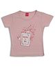 Sportking Cotton Half Sleeves Rabbits & Read To Me Text Printed Top - Light Pink