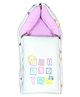Fisher Price By NB 3 in 1 Baby Carry Nest Happy Animal Block Print - Soft Pastel Lavender
