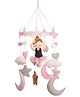 Li'll Pumpkins Ballerina Theme Felt Baby Girl Mobile Hanger for Baby Crib Cot Nursery- Baby Pink
