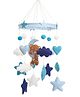 Li'll Pumpkins Teddy Bear Theme Felt Baby Boy Mobile Hanger for Baby Crib Cot Nursery- Aqua Blue
