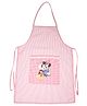 Li'LL Pumpkins Micky Mouse Apron for Eating Meals, Drawing, Painting, cooking, Playing, school- Baby Pink