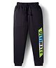 Pine Kids Knit Full Length Lounge Pant with Text Print - Black