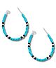Darshraj Jewels 925 Sterling Silver Nazariya Anklet and Bracelet for NewBorn with Silver Ball & Crystal (Poth) and Beads Nazariya - Sky Blue