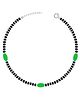 Darshraj Jewels 925 Sterling Silver Handmade Anklet Chandi Ki Payal Nazariya Anklet with Crystal Beads & Oval Shape Beads - Green