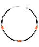 Darshraj Jewels 925 Sterling Silver Handmade Anklet Chandi Ki Payal Nazariya Anklet with Crystal Beads & Oval Shape Beads - Orange