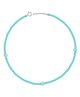 Darshraj Jewels 925 Sterling Silver Handmade Anklet Nazariya Payal with Silver Ball & Crystal Beads & Beads (Poth) - Skyblue