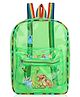 Echo Boomers Green Jelly Backpack  Lightweight, Durable & Stylish with Dinosaur Print School bag - Height 13 Inches