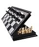 FUNVERSE Magnetic Educational Chess Board Set with Folding Chess Board 2 Plyaers Travel Toys for Kids and Adults (10 Inch) (Black Color)