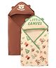 Babyoye Interlock Knit Hooded Wrapper With Teddy Print Pack Of 2 L 27 x B 22 cm - Brown & Light Green