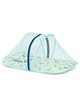 Carerio Baby Mosquito Net Penguin Printed Bed with Pillow - Green