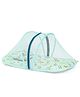 Carerio Baby Mosquito Net Penguin Printed Bed with Pillow - Green
