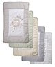 Carerio's pure cotton linnen mats - Multi Design Printed - Pack of 5