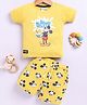 UNO KIDS Cotton Half Sleeves Mickey Mouse Printed T Shirts & Shorts - Yellow